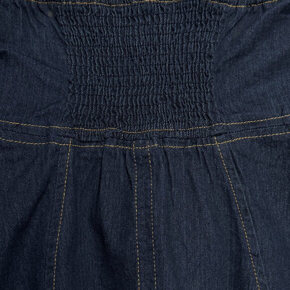 EMERSON LANG DENIM BUSTIER FIT AND FLARE STRAPLESS FESTIVAL COQUETTE GLAM MEDIUM - Picture 5 of 5